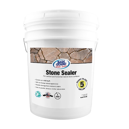 Rainguard Brands 5 Gal. Stone Sealer, Natural Finish, Clear SP-6005